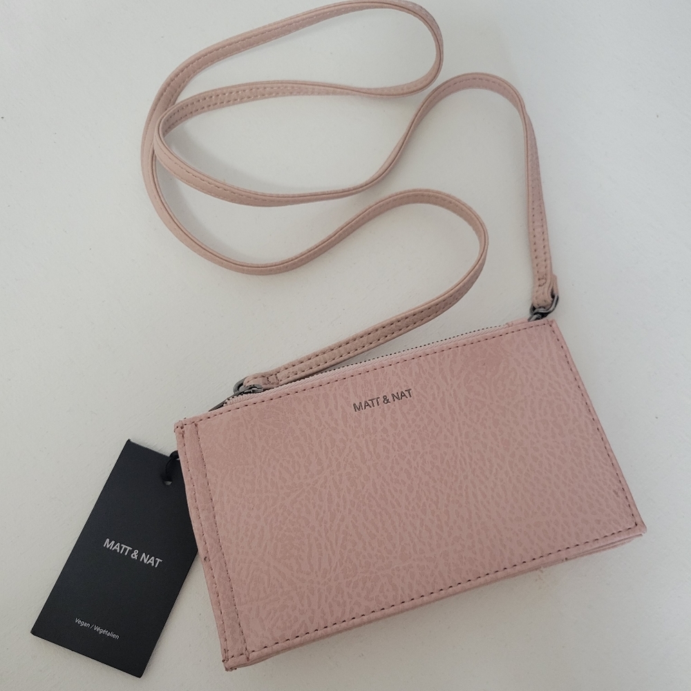 NEW Matt & Nat Vegan Convertible Wallet Purse Pink (AF2)